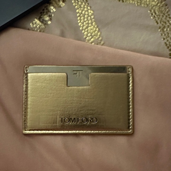 Tom Ford Metallic Gold Card Holder With Mirror - Picture 1 of 3